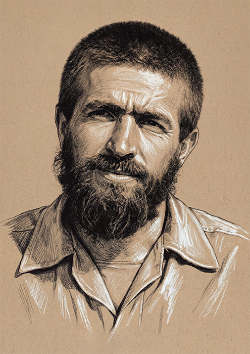 تصویرسازی چهره شهید علی چیت سازیان